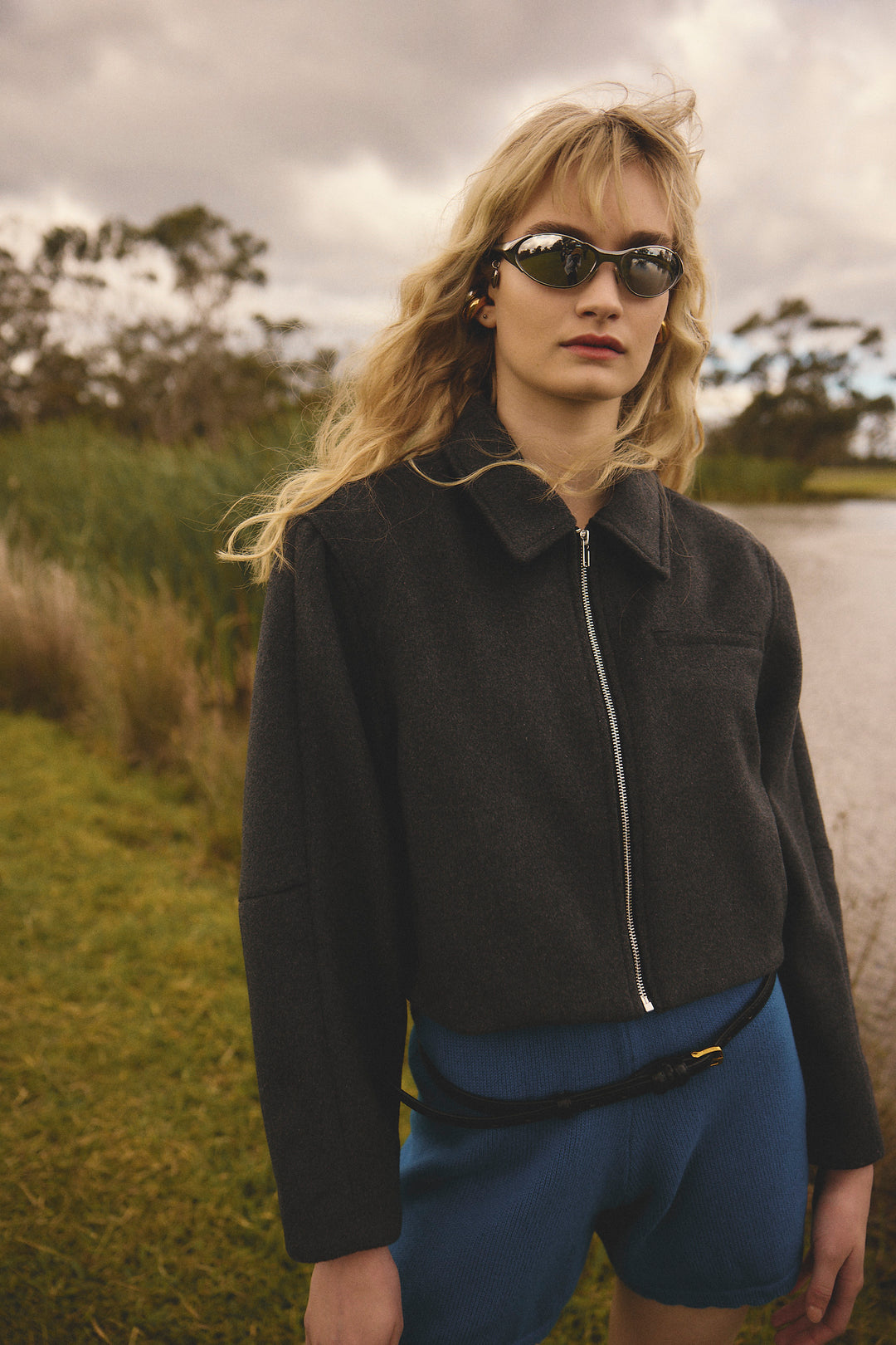Grey Presley Cropped Jacket – Leonard St