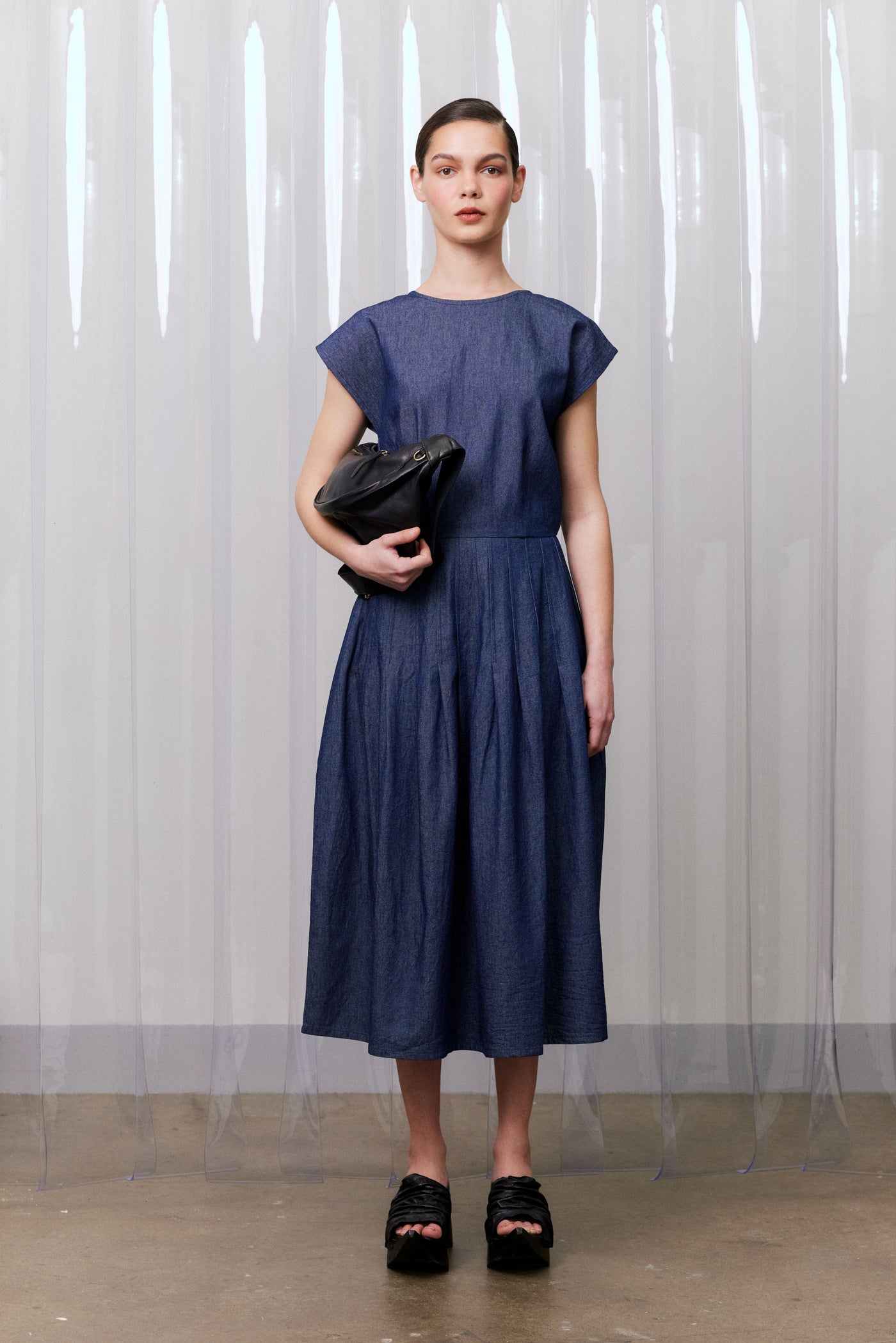 Buttoned Picnic Dress, Denim | PRE-ORDER