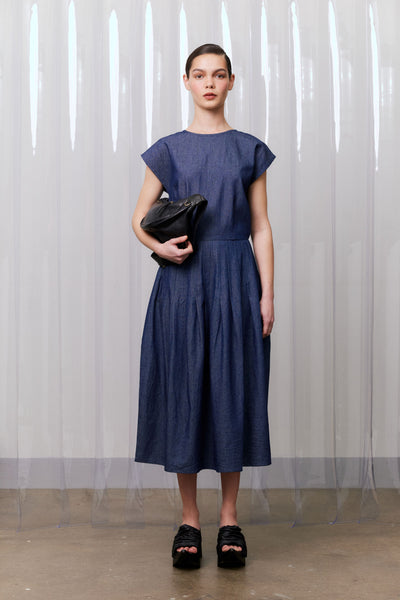 Buttoned Picnic Dress, Denim