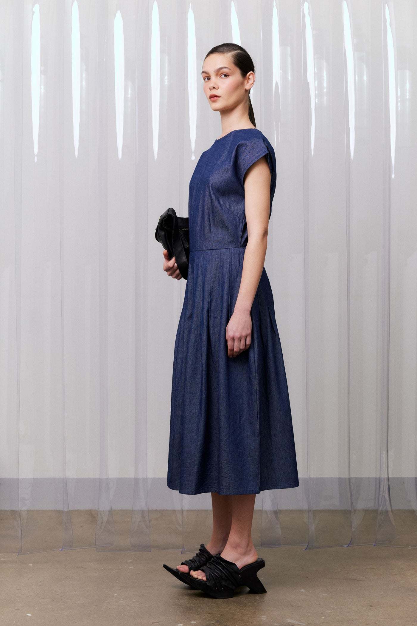 Buttoned Picnic Dress, Denim | PRE-ORDER
