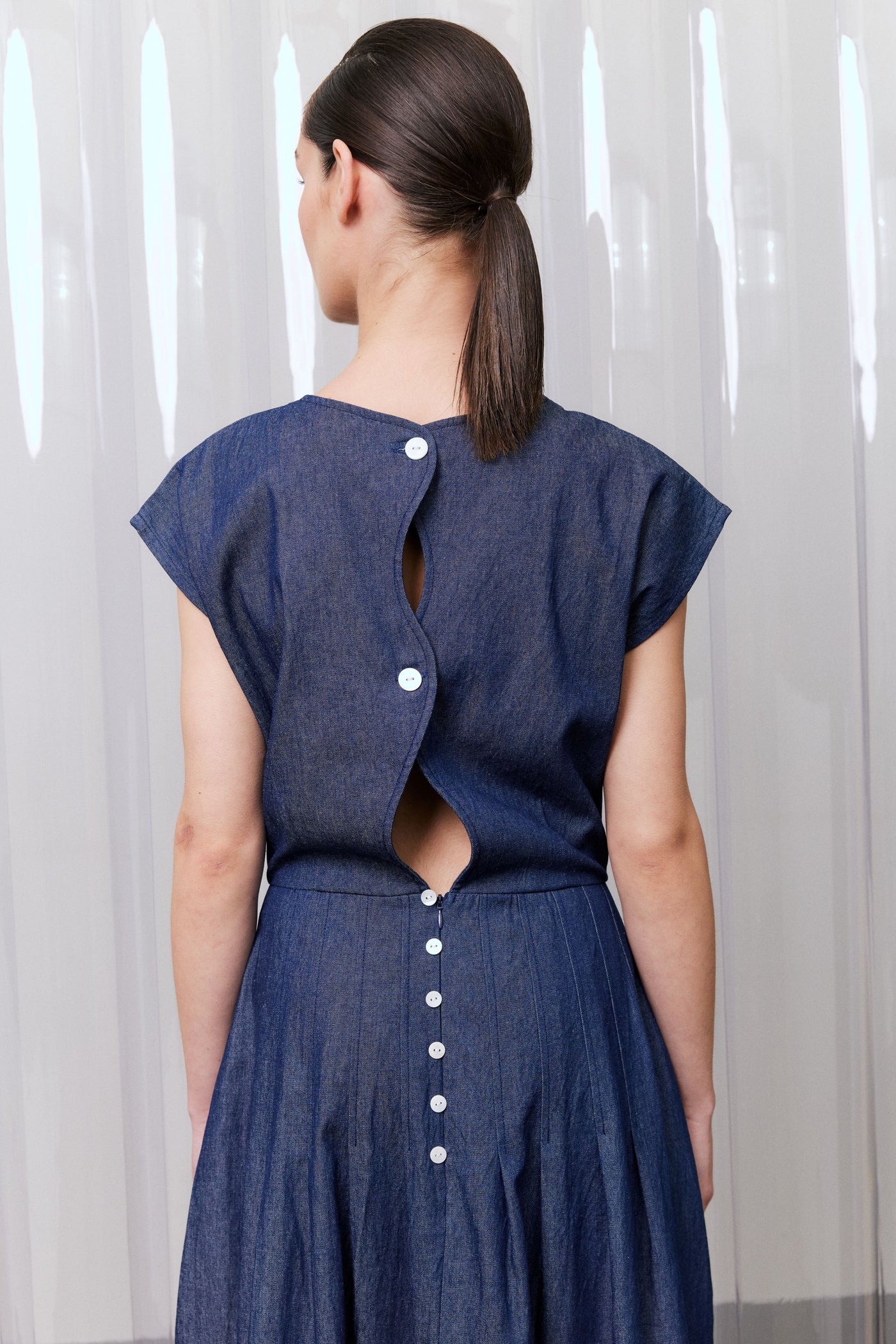 Buttoned Picnic Dress, Denim | PRE-ORDER