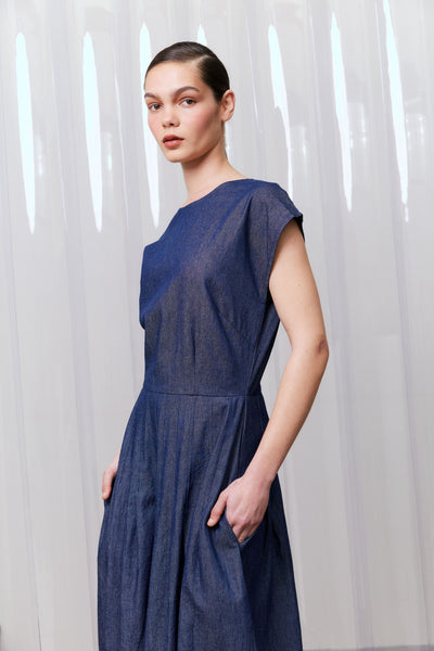 Buttoned Picnic Dress, Denim | PRE-ORDER