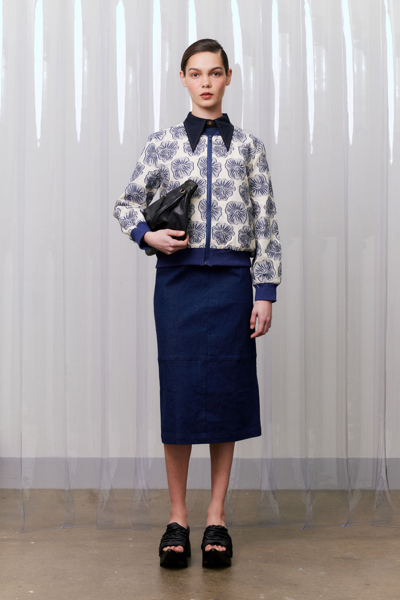 Column Skirt, Denim