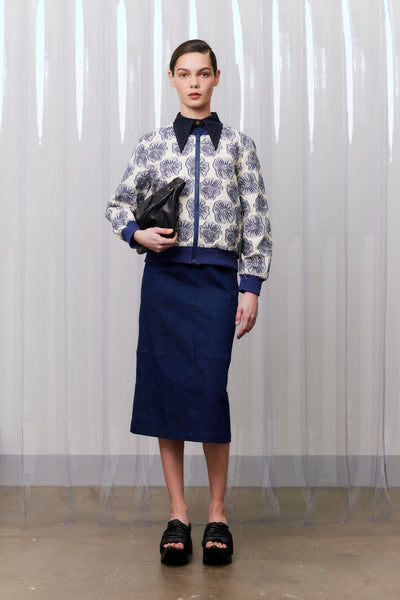 Column Skirt, Denim