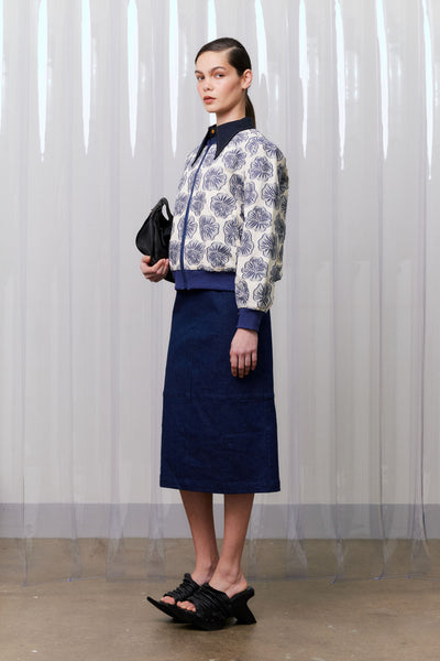 Column Skirt, Denim