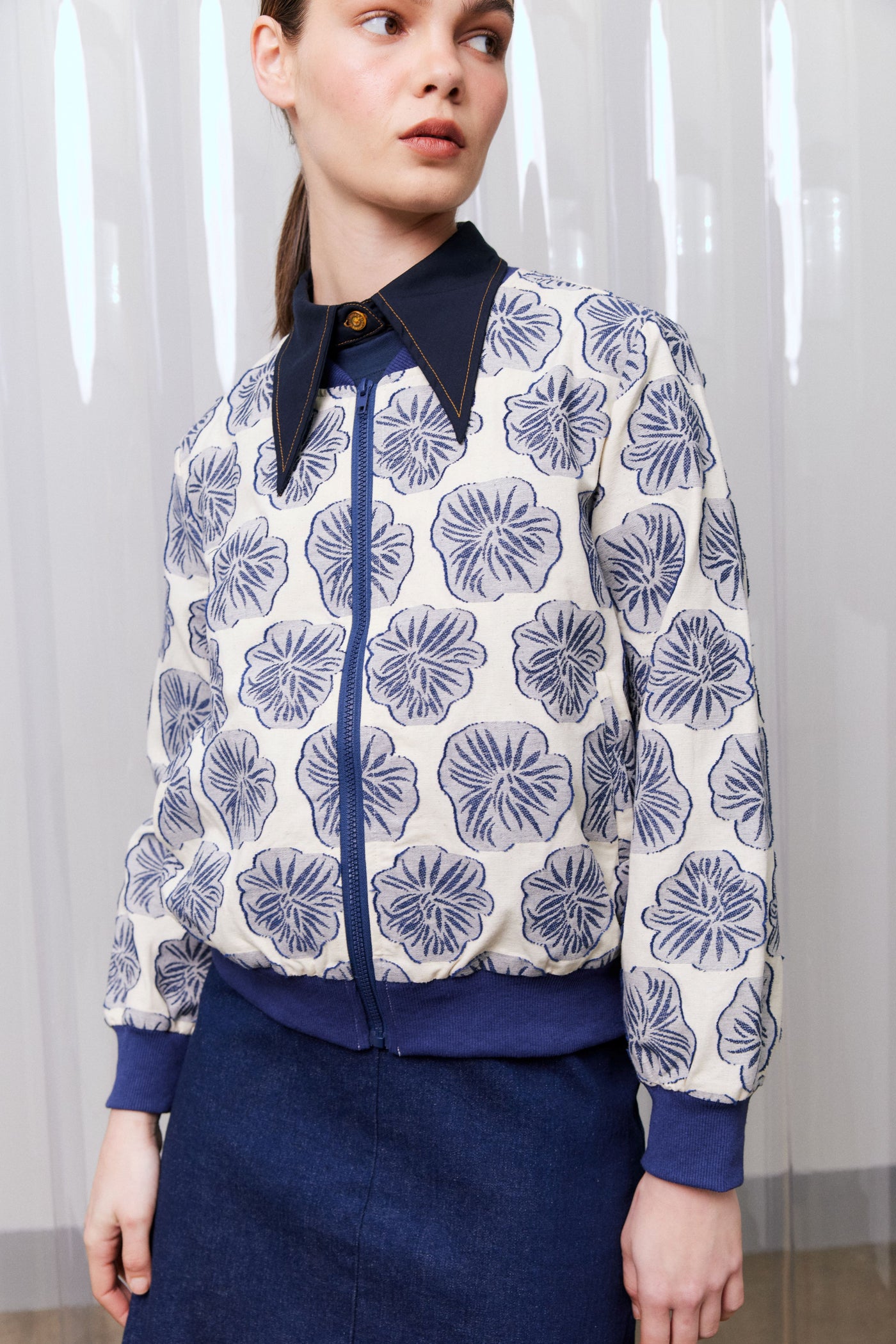Jacquard Bomber Jacket