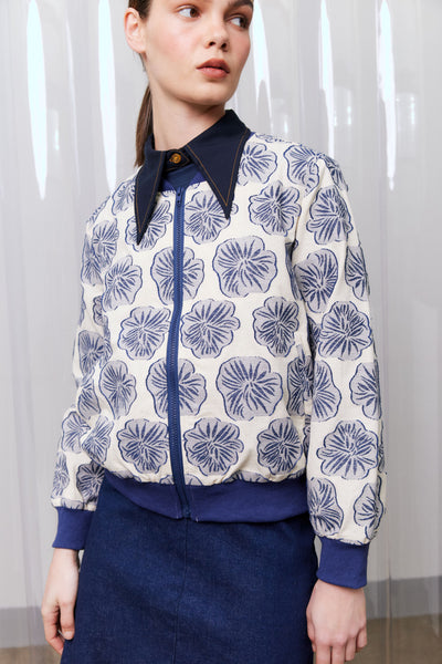 Jacquard Bomber Jacket