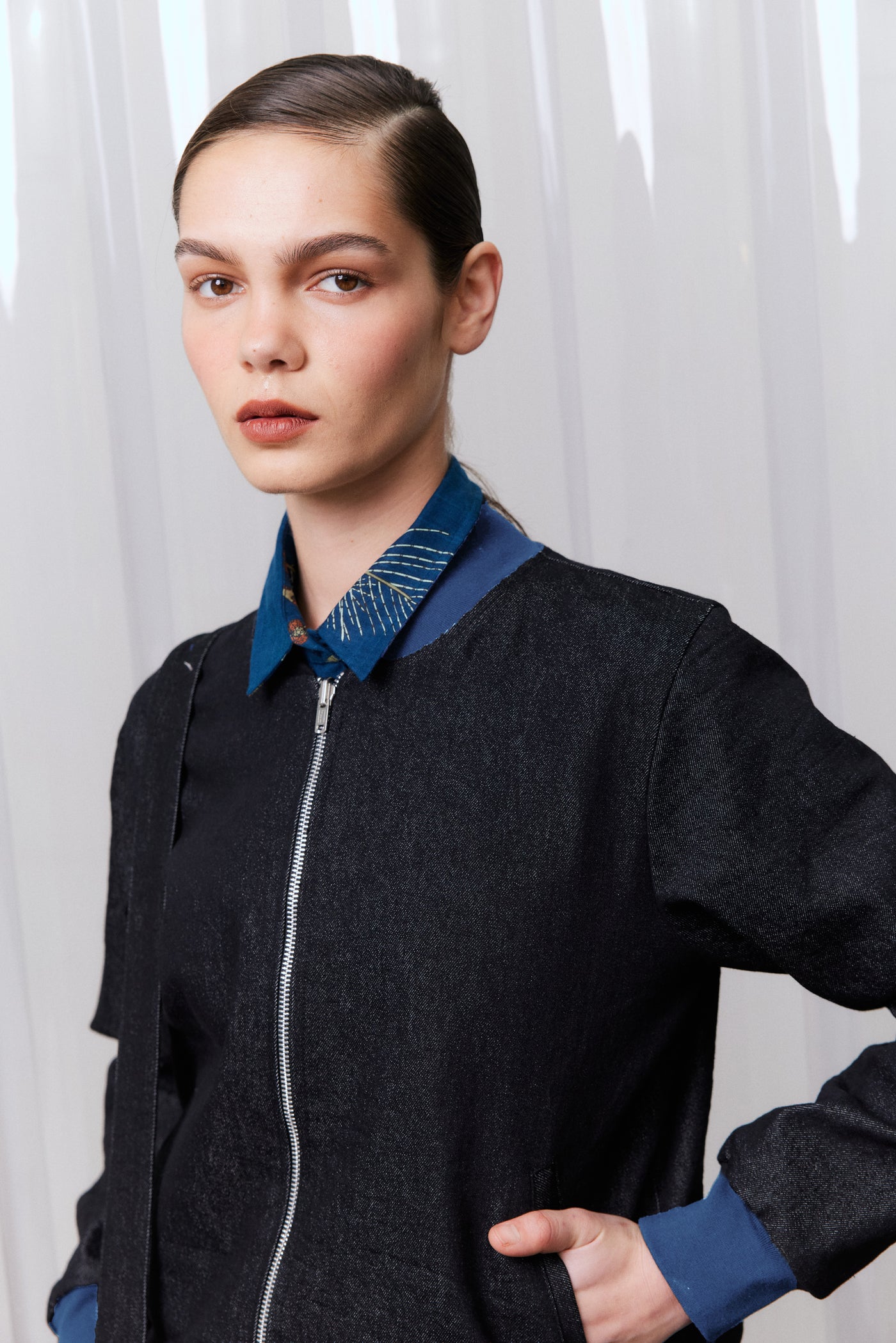 Reversible Bomber Jacket, Petrol Wren