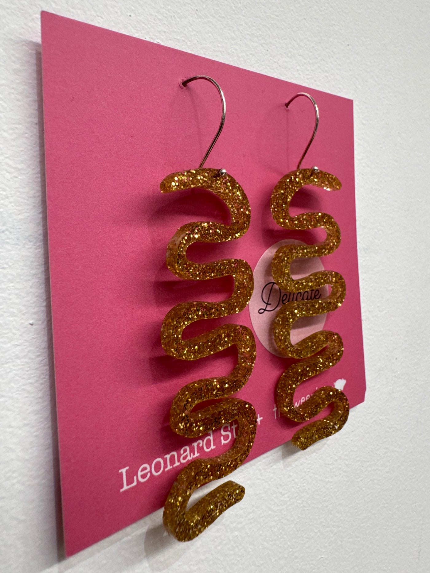 Gold Squiggle Earring