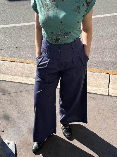 Soft Wide Pant, Blue