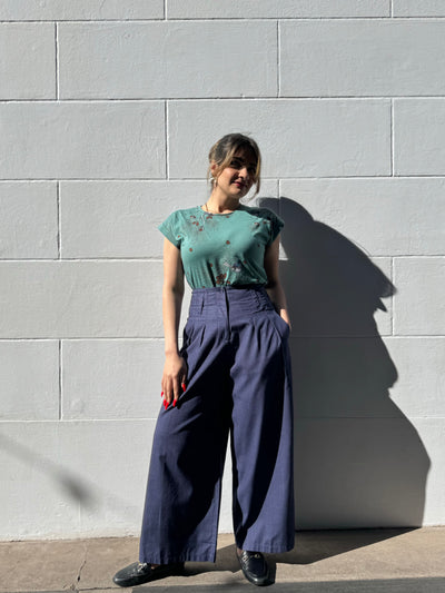 Soft Wide Pant, Blue