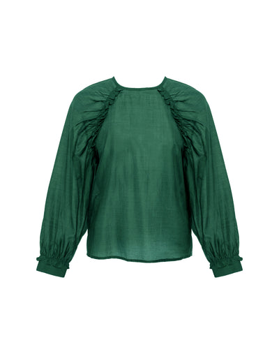 Boho Top, Dark Green