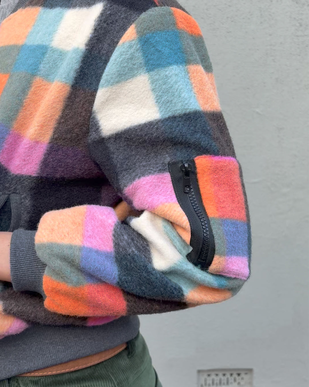 Rainbow Square Up Bomber Jacket