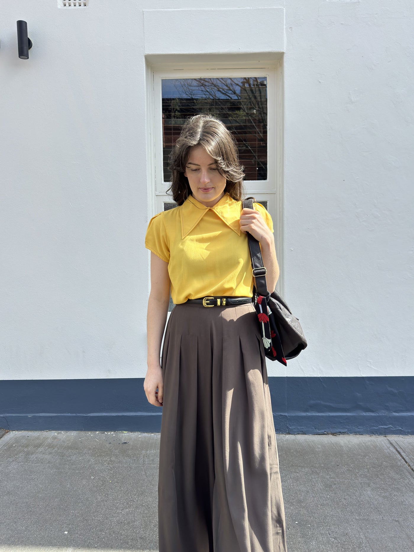 Chelsea Collar Top Lemon