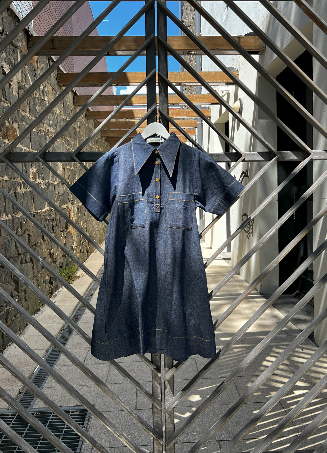 Strawberry Fields Dress, Denim – Leonard St