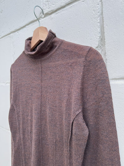 Panelled Roll Neck Knit