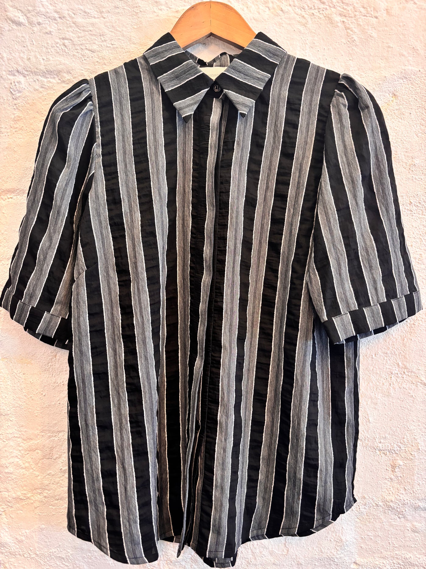 Stripe Metallic Tencel Shirt - Sample