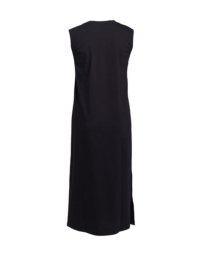 Column Dress, Black