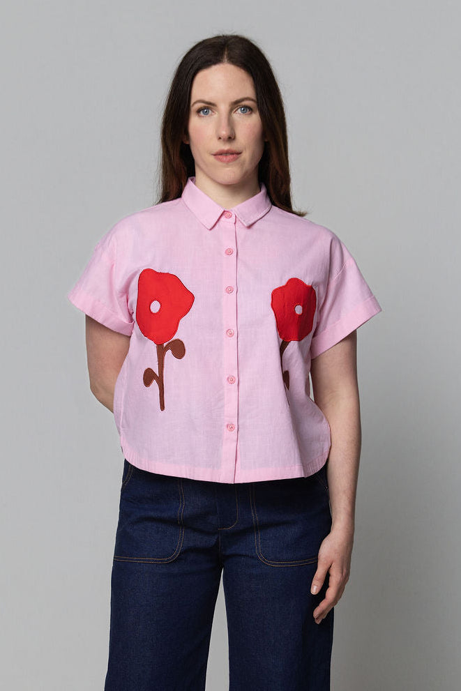 Poppy Applique Shirt