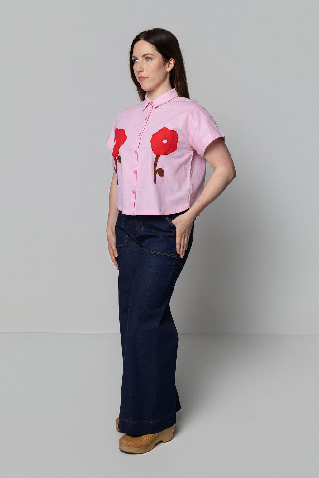 Poppy Applique Shirt
