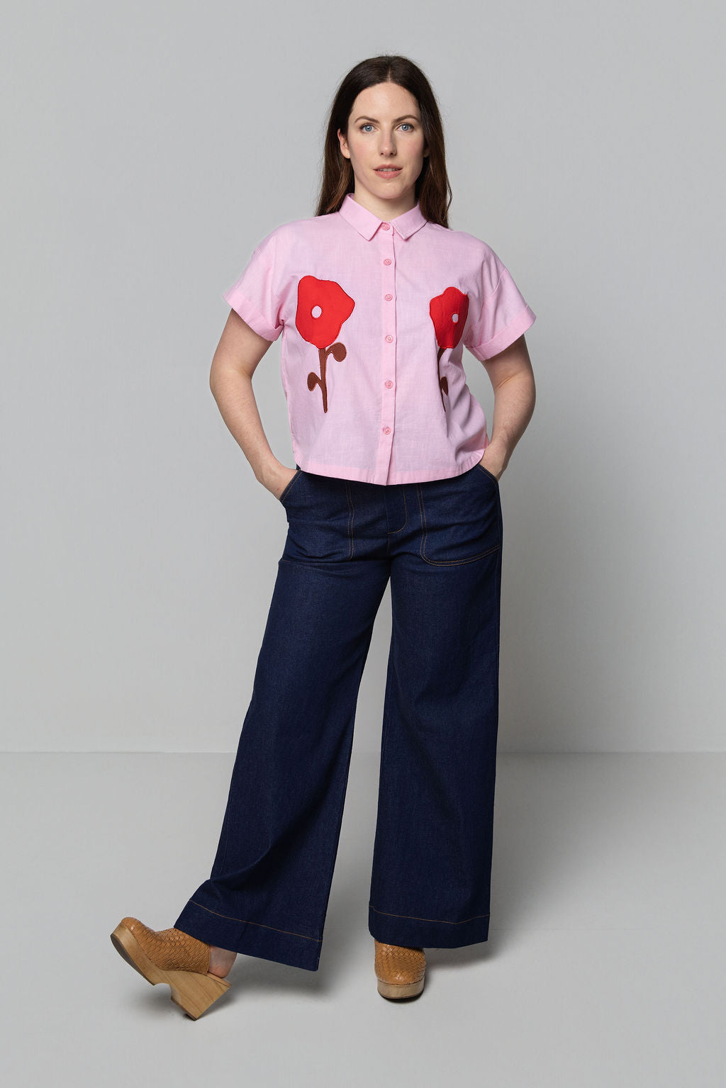 Poppy Applique Shirt