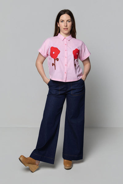 Poppy Applique Shirt