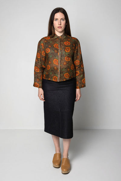 Column Skirt, Denim