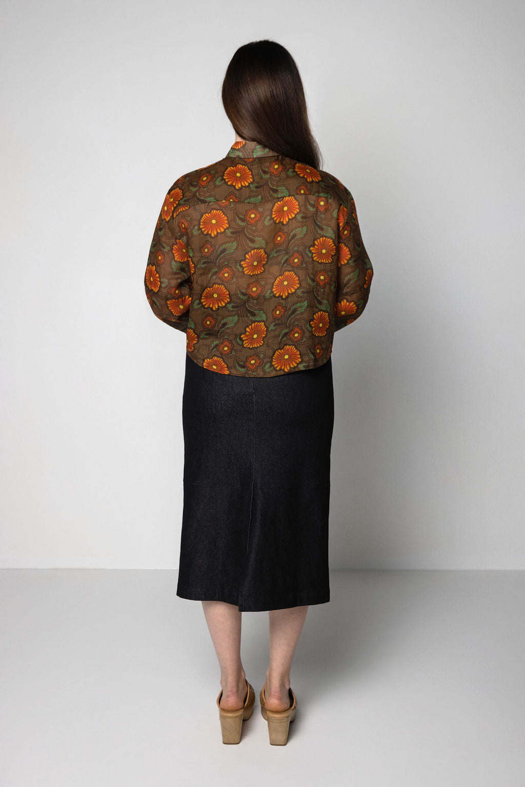 Column Skirt, Denim