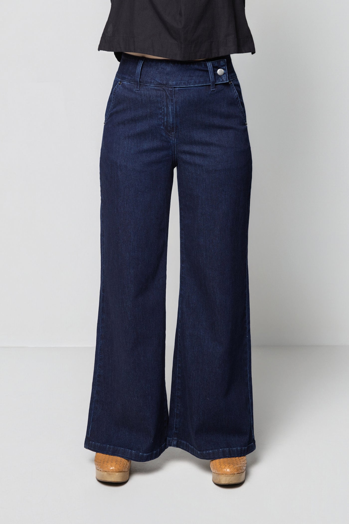 Indigo Rib Cage Manhattan Pant, Denim