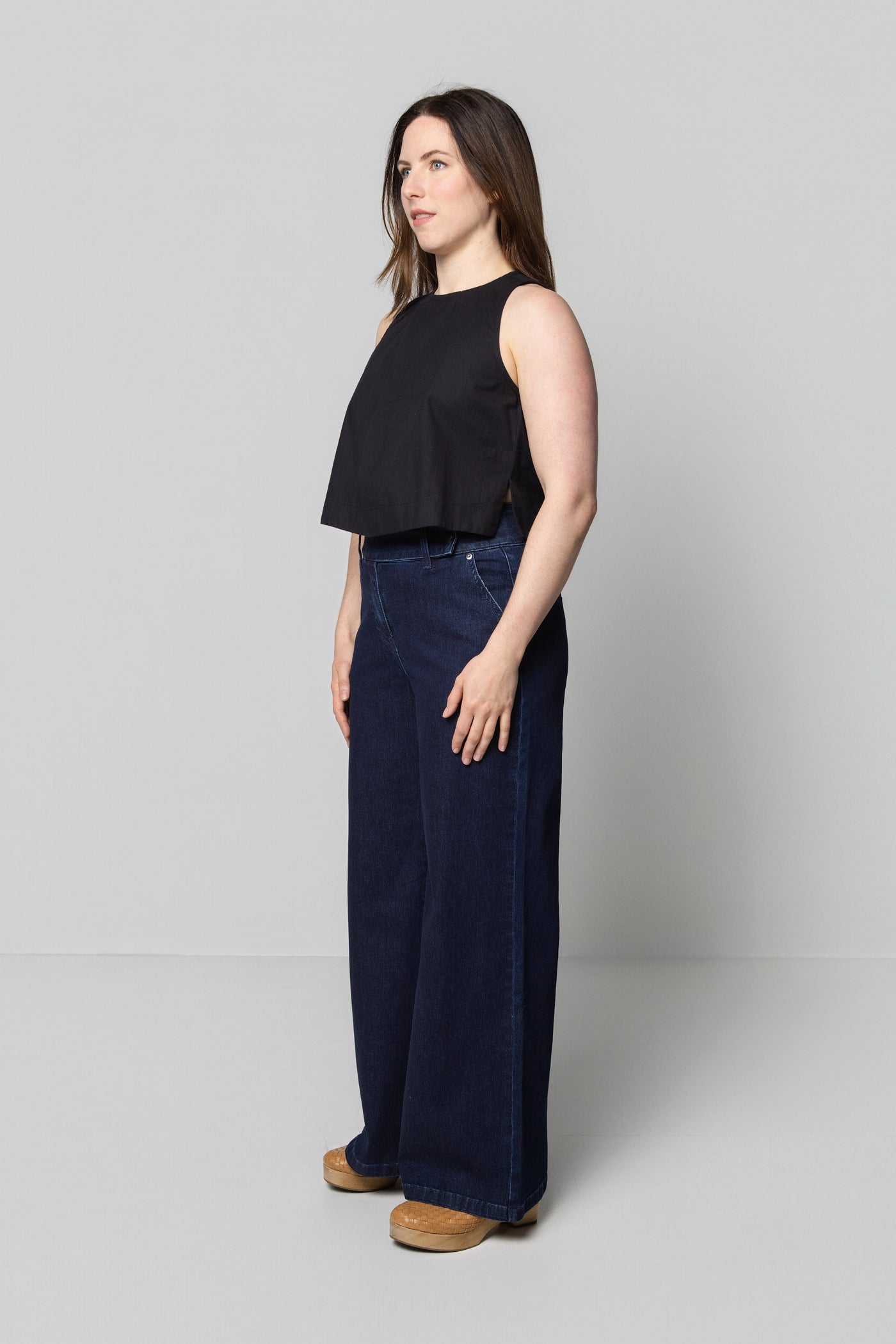 Indigo Rib Cage Manhattan Pant, Denim