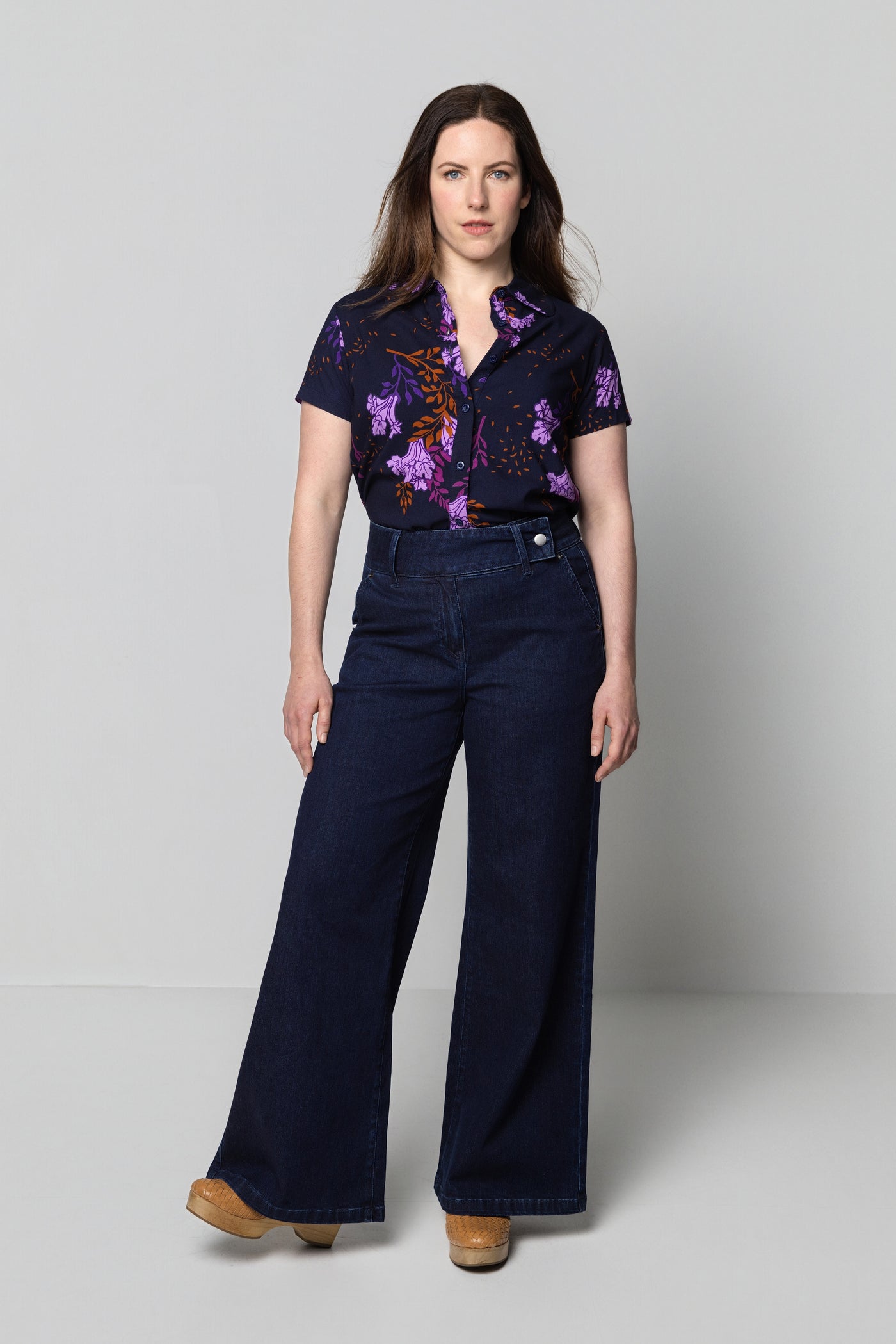 Indigo Rib Cage Manhattan Pant, Denim