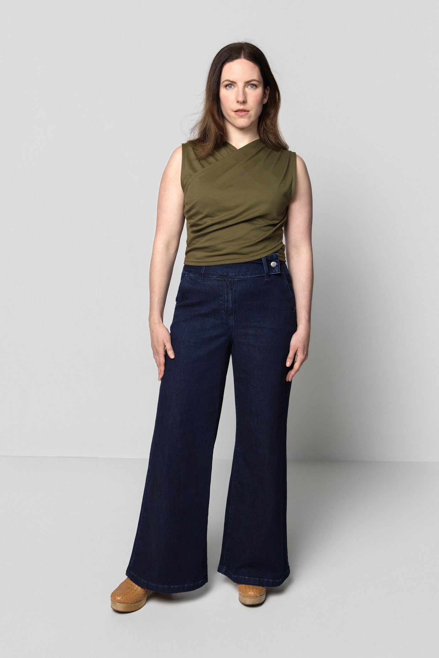 Indigo Rib Cage Manhattan Pant, Denim