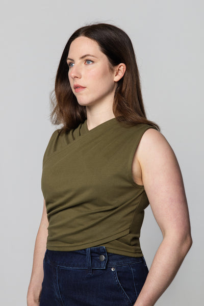 Indigo Rib Cage Manhattan Pant, Denim