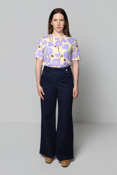 Indigo Rib Cage Manhattan Pant, Denim