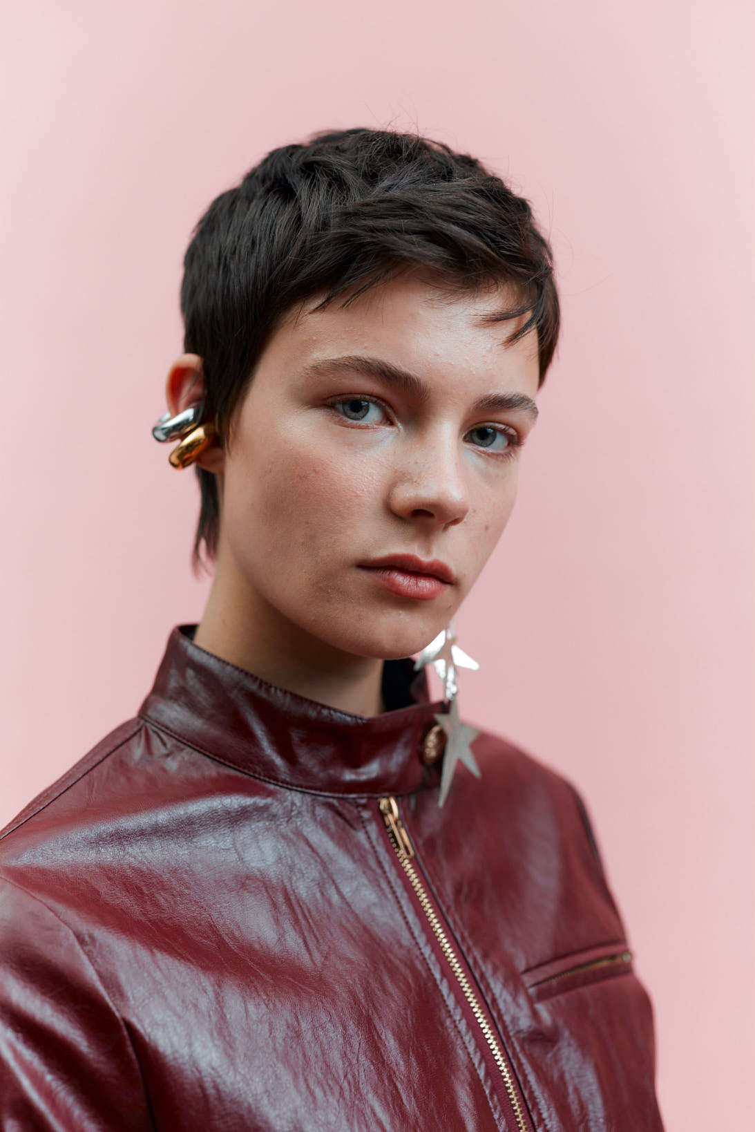 90s Vegan Leather Biker Jacket