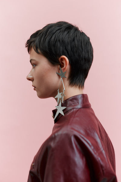 90s Vegan Leather Biker Jacket