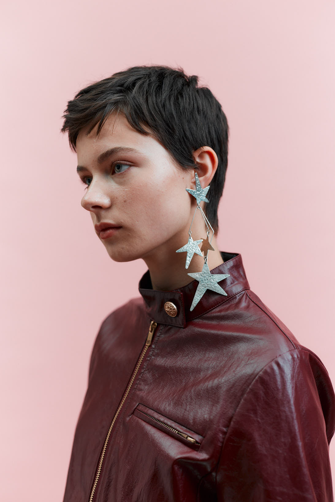 90s Vegan Leather Biker Jacket