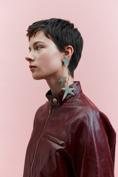 90s Vegan Leather Biker Jacket
