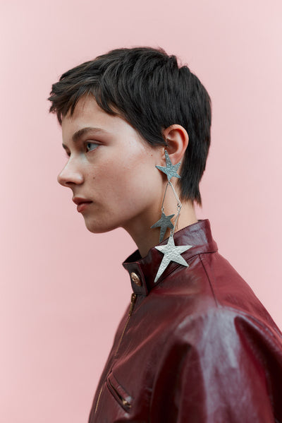 90s Vegan Leather Biker Jacket
