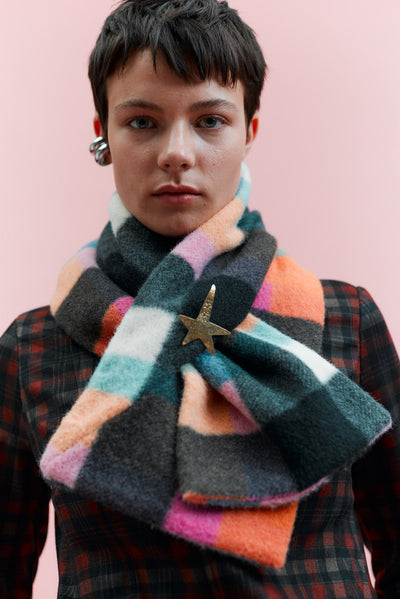 Rainbow Squares Scarf