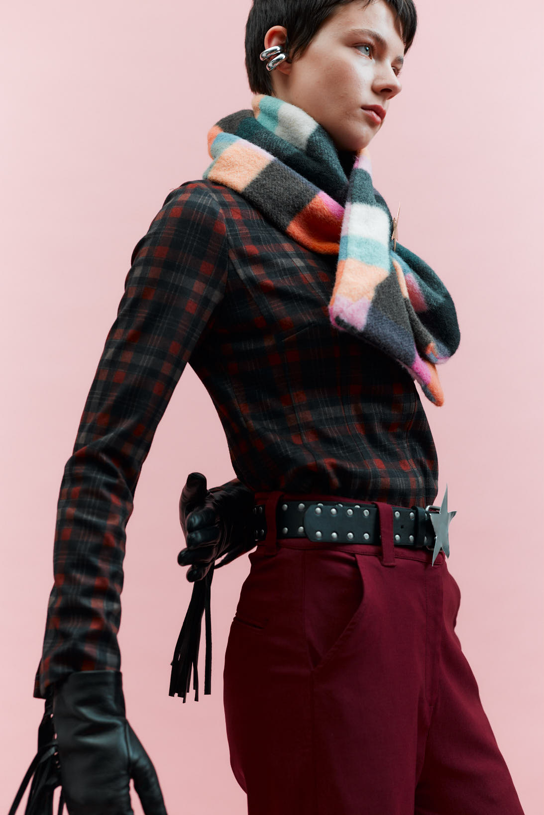 Rainbow Squares Scarf