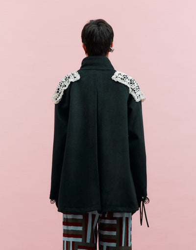 Raglan Coat, Dark Green