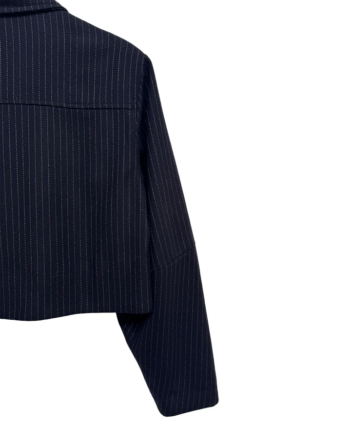 Presley Cropped Jacket, Pinstripe – Leonard St