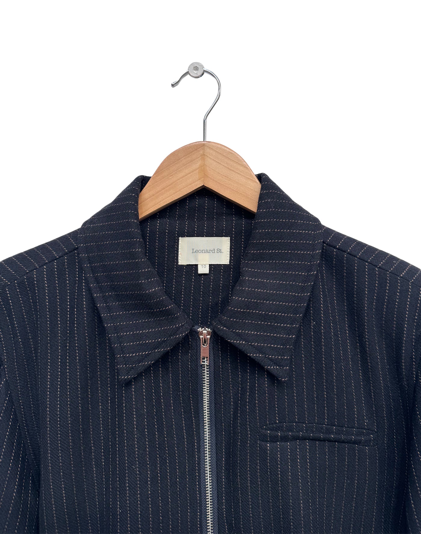 Presley Cropped Jacket, Pinstripe