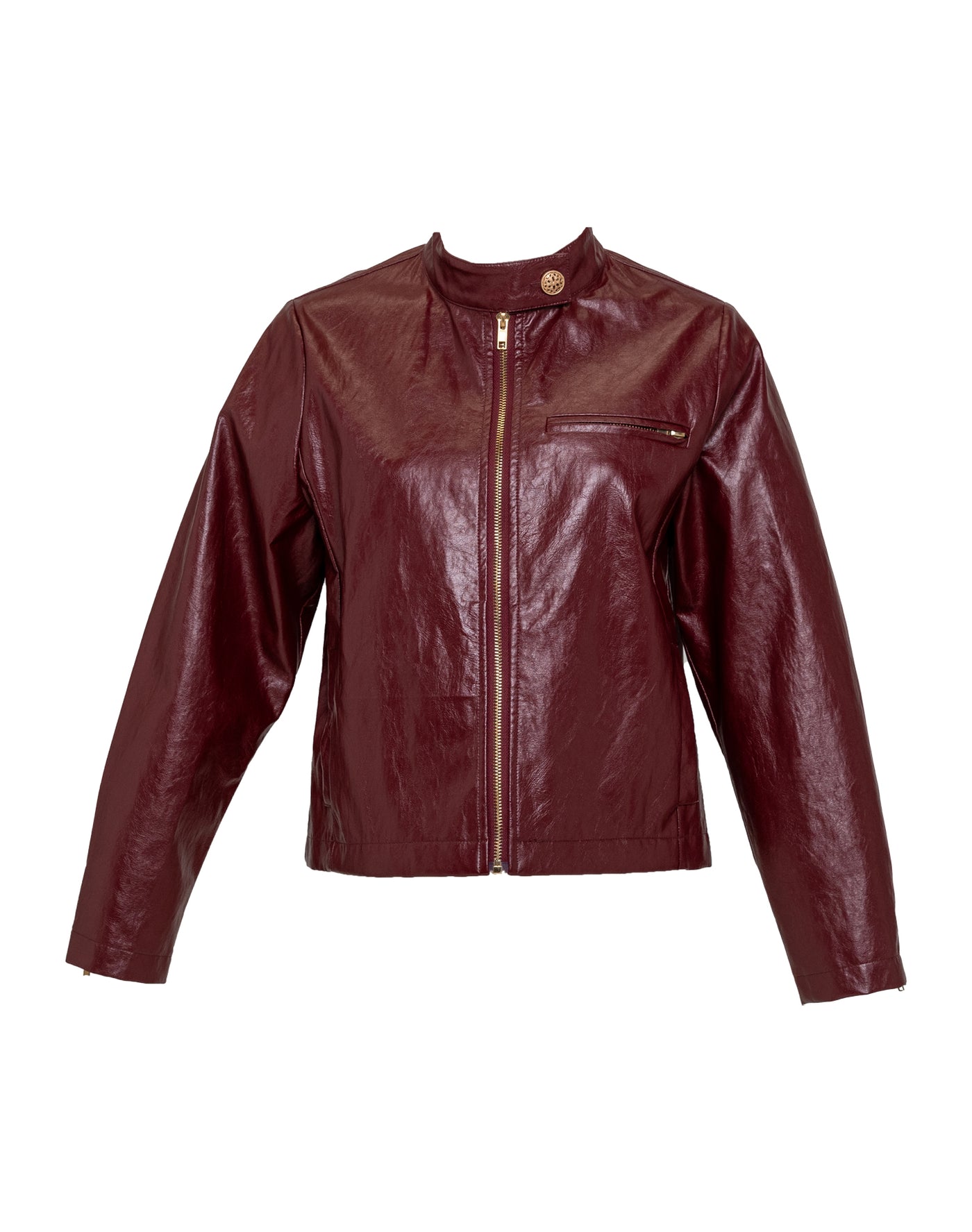 90s Vegan Leather Biker Jacket