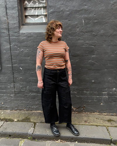 Applique Pant, Denim Black