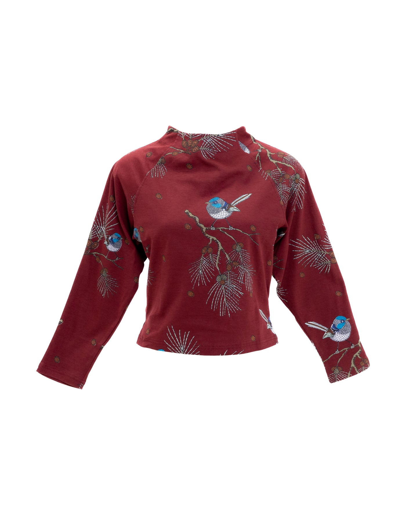 Raglan Top, Burgundy