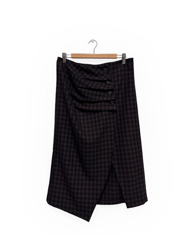 Stewart Skirt, Crepe Check