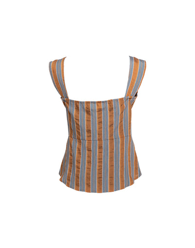 Bonham-Carter Top, Wallpaper Stripe