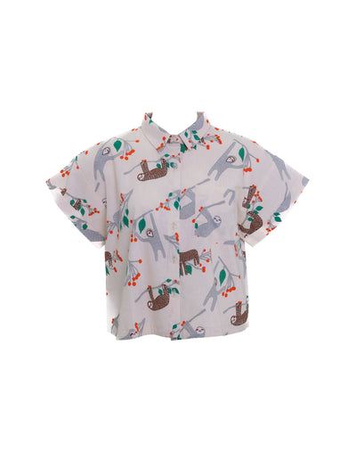 Tree Sloth Shirt, Cream